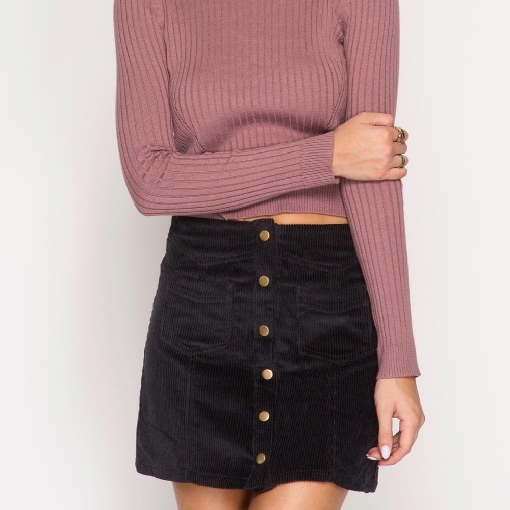 Black corduroy skirt NWOT